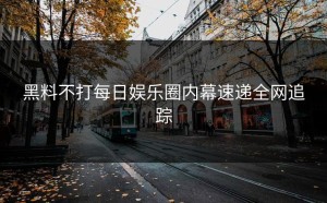 黑料不打每日娱乐圈内幕速递全网追踪
